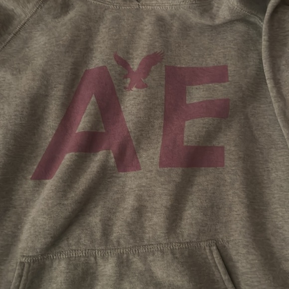 American Eagle Grey Pullover Hoodie - Picture 2 of 4